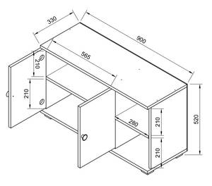 Armoire à chaussures Gados Blanc - Bois manufacturé - 60 x 49 x 33 cm