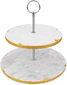 Etagere Marble Grau - Naturfaser - 2 x 25 x 25 cm