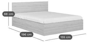 Lit coffre Wilda Blanc - 155 x 196 cm