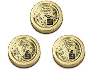 Deckel Quattro Stagioni 3er Set Gold - Naturfaser - 2 x 2 x 6 cm