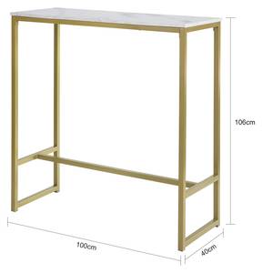 Table Haute Table de Bar FSB34-G Doré - Bois manufacturé - 100 x 106 x 40 cm