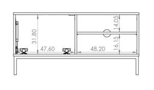 Fernsehschrank MALAGAS Nachtblau - Breite: 100 cm