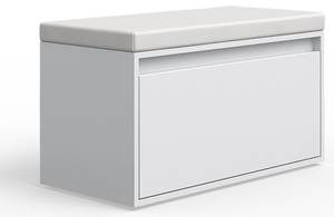 Sitzbank Iker Weiß Weiß - Holzwerkstoff - 80 x 42 x 39 cm