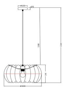 Pendelleuchte SPENCER Schwarz - Durchmesser Lampenschirm: 40 cm