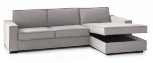 Sofa mit Halbinsel Nami Grau