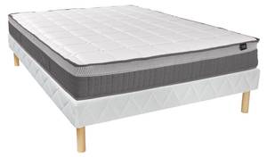 Matelas et sommier tapissier MONTAIGNE Blanc - Textile - 160 x 30 x 200 cm