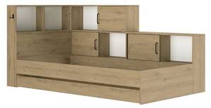 Lit junior 90x200 cm - ERWAN Beige - Bois manufacturé - 120 x 104 x 221 cm