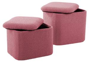 Pouf Ada Storage Rose foncé