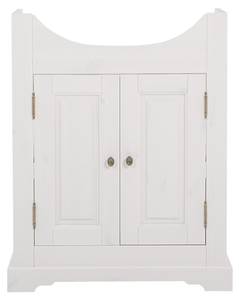 Armoire sous lavabos ROMANTIC CUW65 2D Blanc - Bois manufacturé - Matière plastique - 65 x 81 x 35 cm