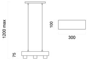 Suspension Boston XL Vert