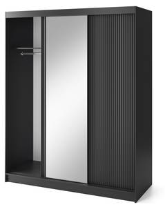 Penderie Nero XL Lux Noir - Largeur : 180 cm - 3 portes