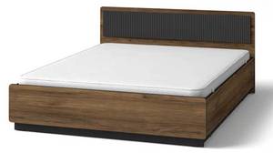 Doppelbett PERETO Braun - Holzwerkstoff - 166 x 81 x 205 cm