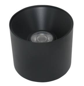 Plafonnier Alfa LED 2 Noir - Métal - Matière plastique - 13 x 11 x 13 cm