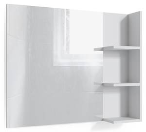 Spiegelschrank „Alfio“ Weiß Weiß - Holz teilmassiv - 79 x 67 x 14 cm