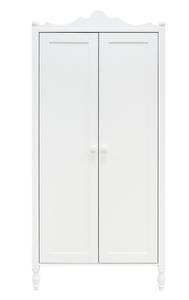 armoire 2-portes Belle Blanc - Bois massif - 95 x 200 x 55 cm