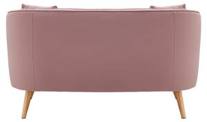 2-Sitzer-Sofa HOPE Pink - Massivholz - Textil - 141 x 77 x 73 cm