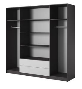 Schrank SEGAN Grau - Weiß - Holzwerkstoff - 200 x 202 x 57 cm