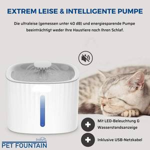 Brunnen für Katze & Hund Pet Fountain Weiß - Kunststoff - 15 x 20 x 20 cm