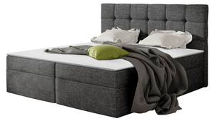 Boxspringbett Nele Anthrazit - Breite: 186 cm