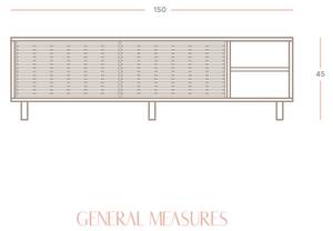 TV-Lowboard Galera Massivholz - Holzart/Dekor - 150 x 45 x 35 cm