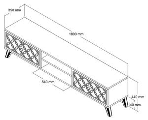 Fernsehschrank Dpietr Braun - Holzwerkstoff - 35 x 44 x 180 cm