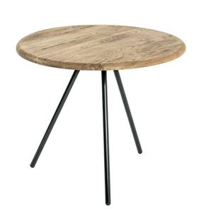 Table basse ronde BASTIAN en chêne 50cm Marron - Métal - Matière plastique - 50 x 43 x 50 cm