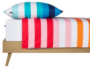 Bettwäscheset Renforcé Happy Stripes Türkis - Textil - 135 x 1 x 200 cm