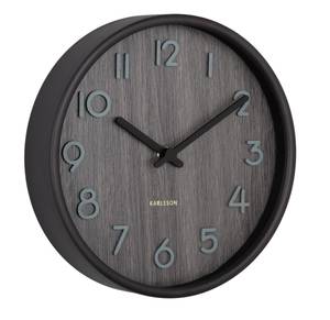 Wanduhr Pure Braun - Holzwerkstoff - 22 x 22 x 5 cm