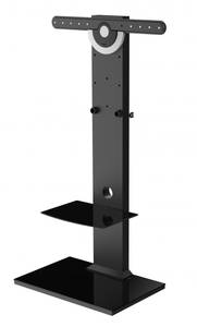 TV-Standfuß LUMM602 Schwarz - Massivholz - Holz teilmassiv - 60 x 124 x 40 cm