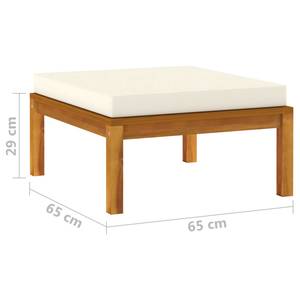 Salon de jardin Blanc - Bois massif - Bois/Imitation - 65 x 35 x 65 cm