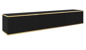 Meuble de télévision ORO MDF RTV175 Noir - Doré