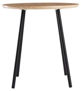 Table Sebastian Noir - Bois manufacturé - 19 x 43 x 43 cm