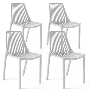 Set aus 4 Gartenstühlen Paris Weiß
