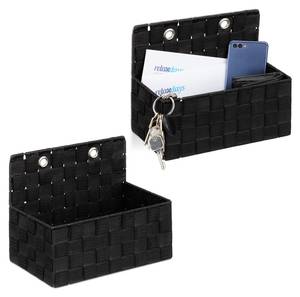 Lot de 2 corbeilles de rangement Noir