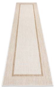 Läufer Sisal Sion Rahmen Beige - Kunststoff - Textil - 60 x 1 x 250 cm