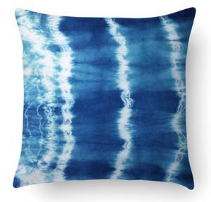 Kissen mit Digitaldruck Blau - Textil - 40 x 5 x 40 cm