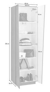 Armoire polyvalente Medea Blanc brillant Blanc