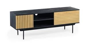 TV-Schrank Piano Schwarz - Braun