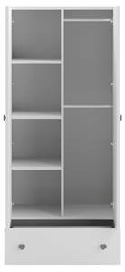 Kleiderschrank STELLA WR80 2D1D3S Grau - Weiß