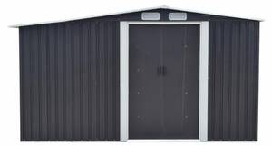 Cabane de jardin LERY Gris - Métal - 301 x 178 x 313 cm