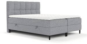 Boxspringbett Arlette H3 Latex-Topper Grau - Breite: 180 cm