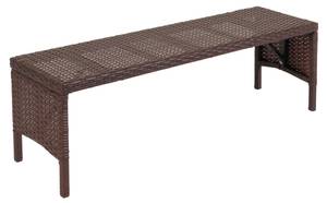 Poly-Rattan Sitzbank G16 Braun - Metall - Kunststoff - Polyrattan - 112 x 35 x 30 cm