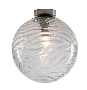 LED Deckenleuchte Ø25cm Glaskugel Klar Silber - Durchscheinend
