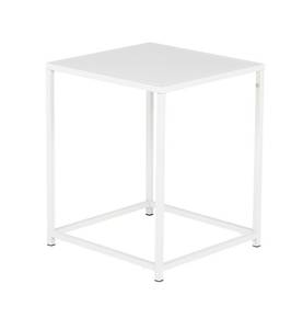 Table d'angle Staal Verre blanc - Blanc - 38 x 46 x 37 cm