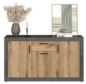 Sideboard Salvada Grau - Holz teilmassiv - 149 x 83 x 40 cm