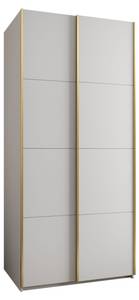 SCHWEBETÜRENSCHRANK LUX Gold - Weiß - Breite: 110 cm