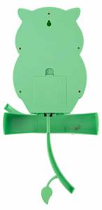 Horloge Hibou H37,5cm Vert