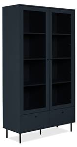 Vitrine Bogota Blau - Holzwerkstoff - 40 x 183 x 100 cm