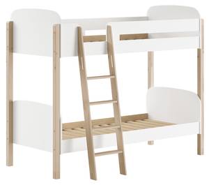 Lits superposés KIDDY BB005 Blanc - Bois manufacturé - Bois massif - 126 x 175 x 215 cm