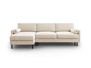 Schlaf-Ecksofa + Box SCOTT 5 Sitzplätze Beige